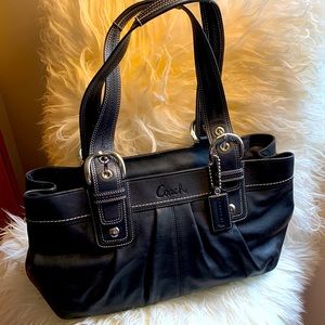 New Coach black leather bag